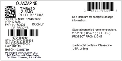 Label (55111 163 05 Olanzapine 2.5mg 67046 539 30)